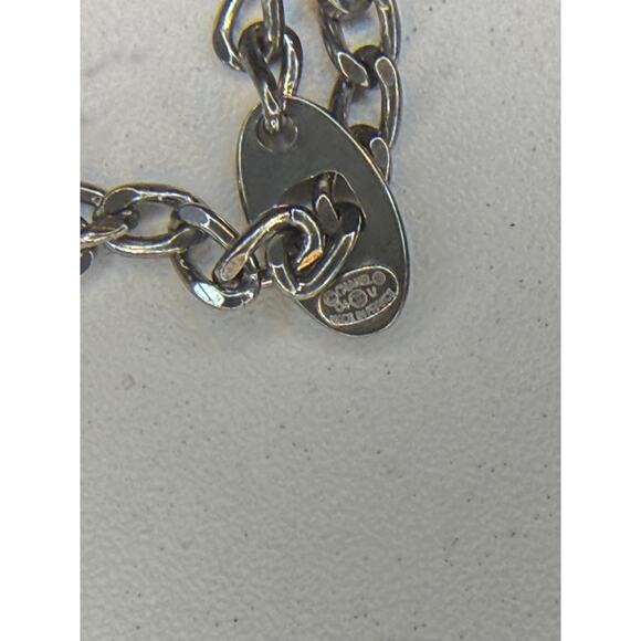 Vintage  CHANEL logo dog tag Key Chain*2004 Continuous Collection*Karl Lagerfeld - Picture 4 of 5